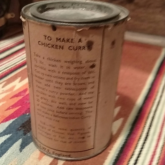 Vintage 1930's Madrid Curry Powder Tin (Full)Litho - Picture 2 of 3